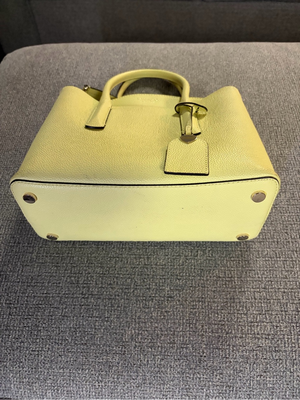 kate spade Lemon Yellow Pebbled Leather Satchel - Picture 2 of 4
